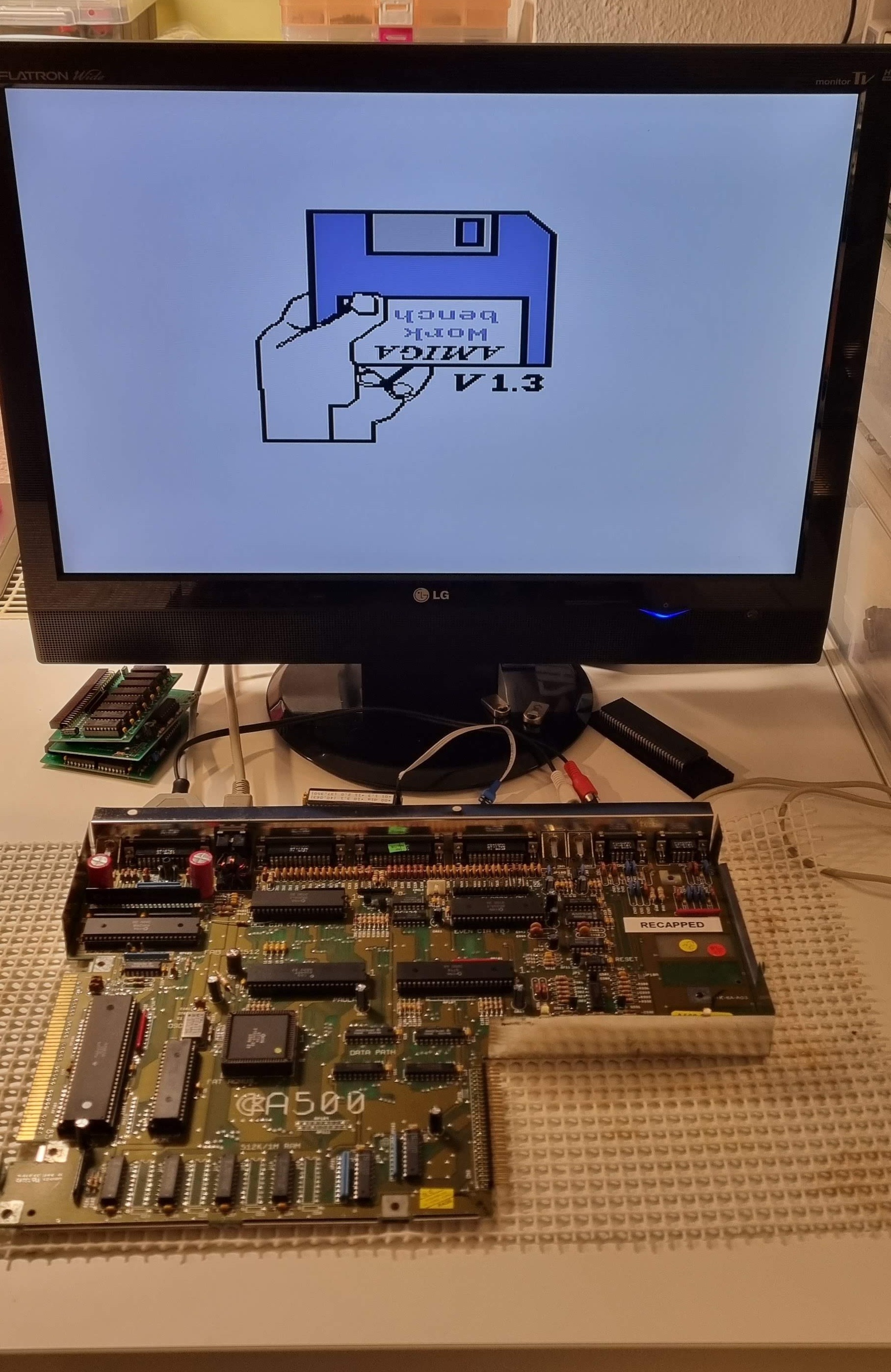 Working Commodore Amiga 500 Rev 6A Motherboard